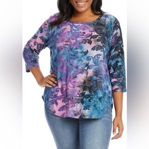 Karen Kane Burnout Tee